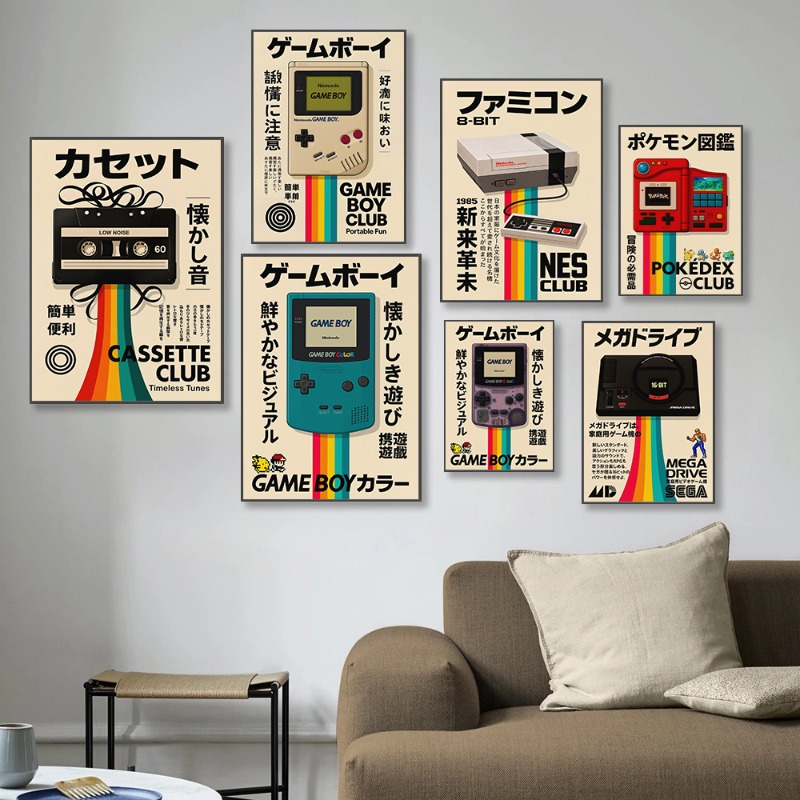 Gaming Console In 90S - Retro Gaming Poster Japanese Tech Wall