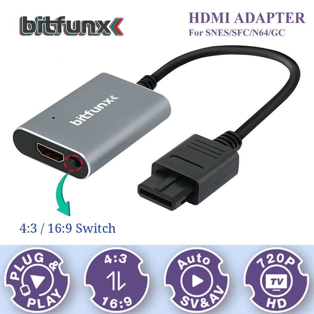 Gaming Console Mini - Bitfunx 720P Svideo / AV To