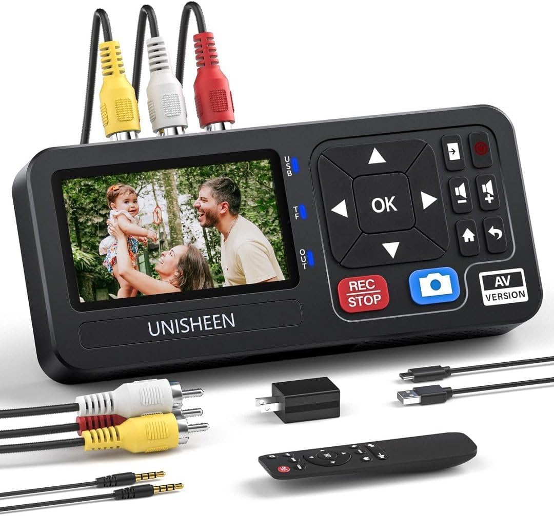 Gaming Console Mini - VHS to Digital Converter with Remote,