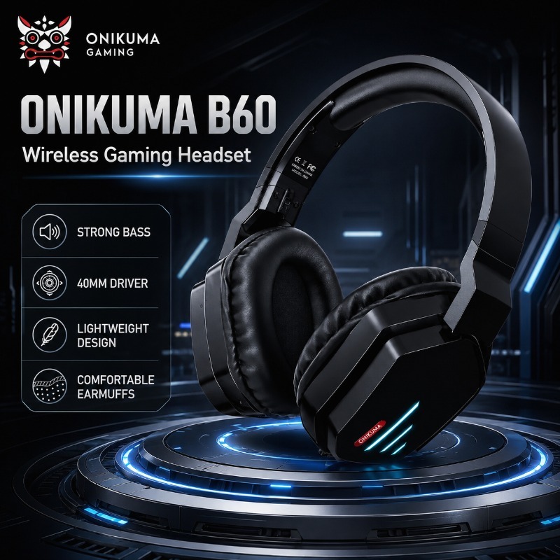 Gaming Console In Amazon - ONIKUMA B60 Wireless Gaming Stereo Sound