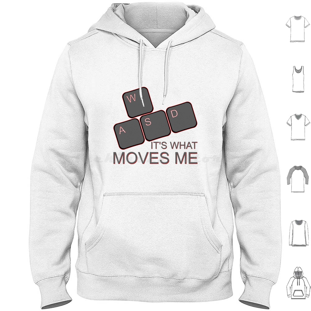Gaming Console Keyboard - Wasd Moves Me Hoodies Long Sleeve