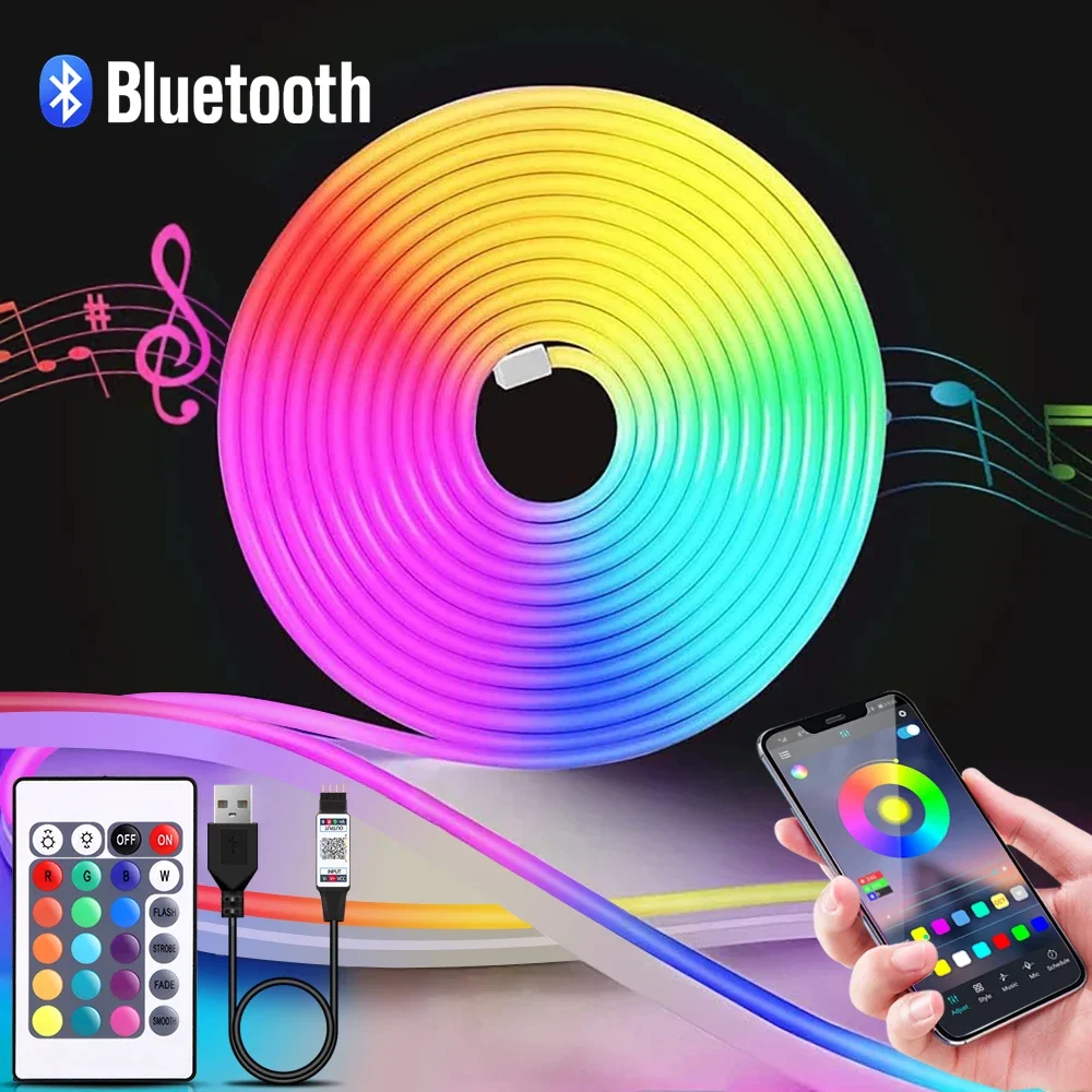 Led Gaming Light Strip - 1-5m RGB LED Neon Strip Light