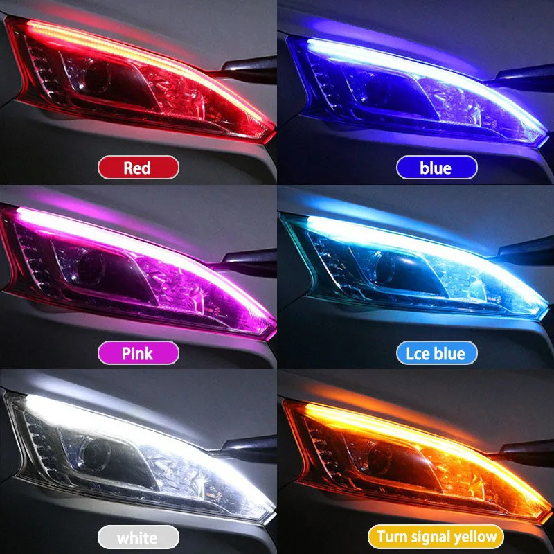 2 Pcs Car DRL Flexible Waterpr - Led Gaming Light Strip 评论和价格