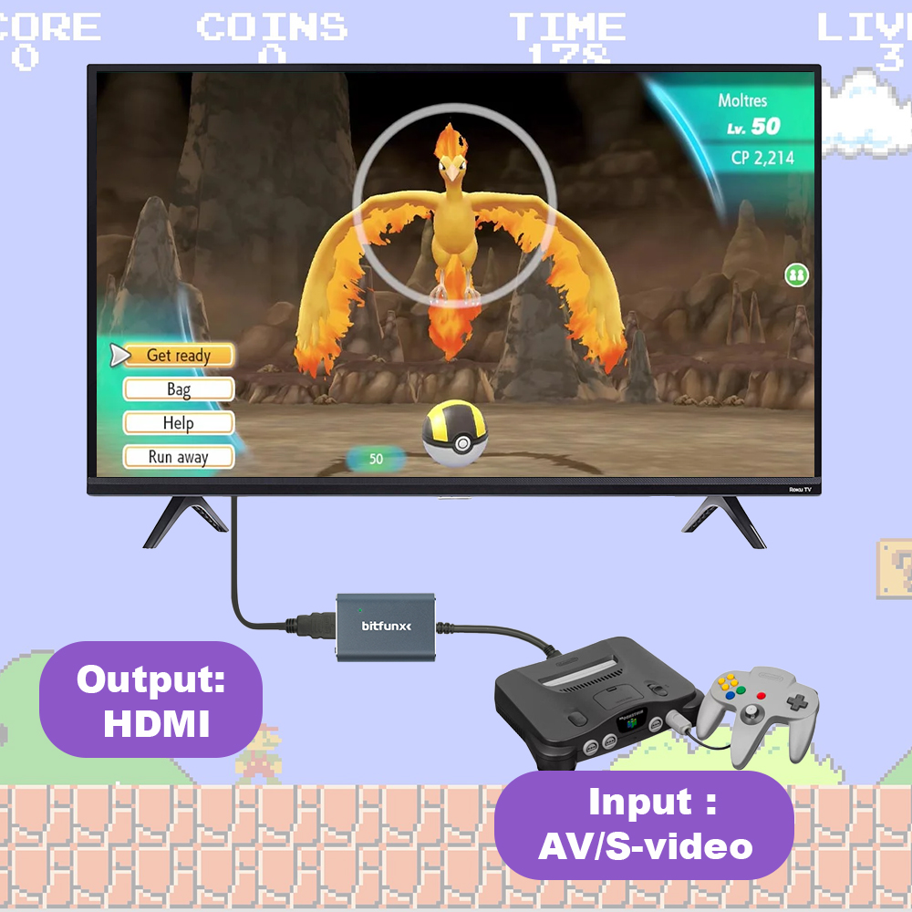 Bitfunx 720P Svideo / AV To HD - Gaming Console Mini 评论和价格