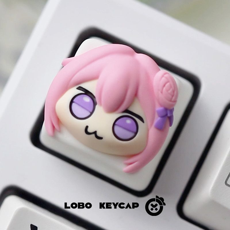 Cute Pink Hair Anime Girl Resi - Gaming Console Keyboard 评论和价格