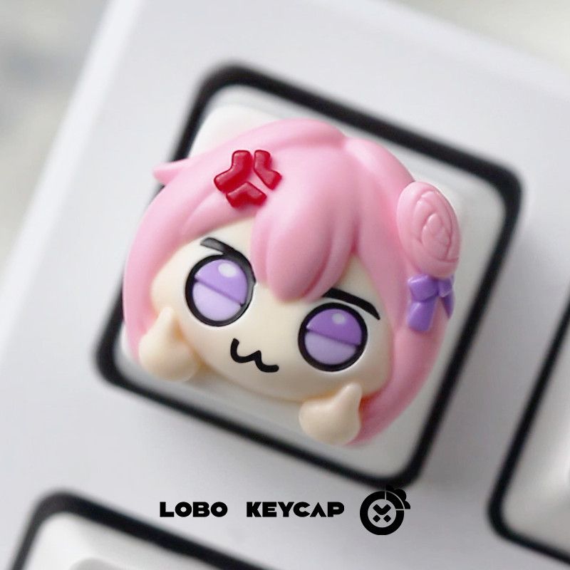 Cute Pink Hair Anime Girl Resi - Gaming Console Keyboard 评论和价格