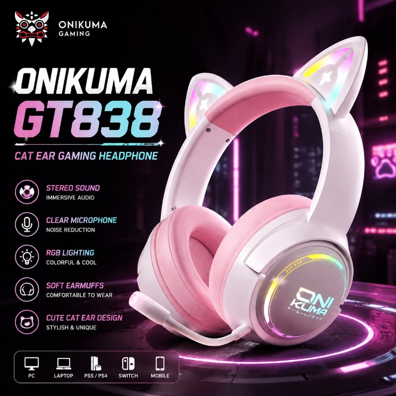 ONIKUMA GT838 Gaming Headset C - Gaming Console In Amazon 评论和价格