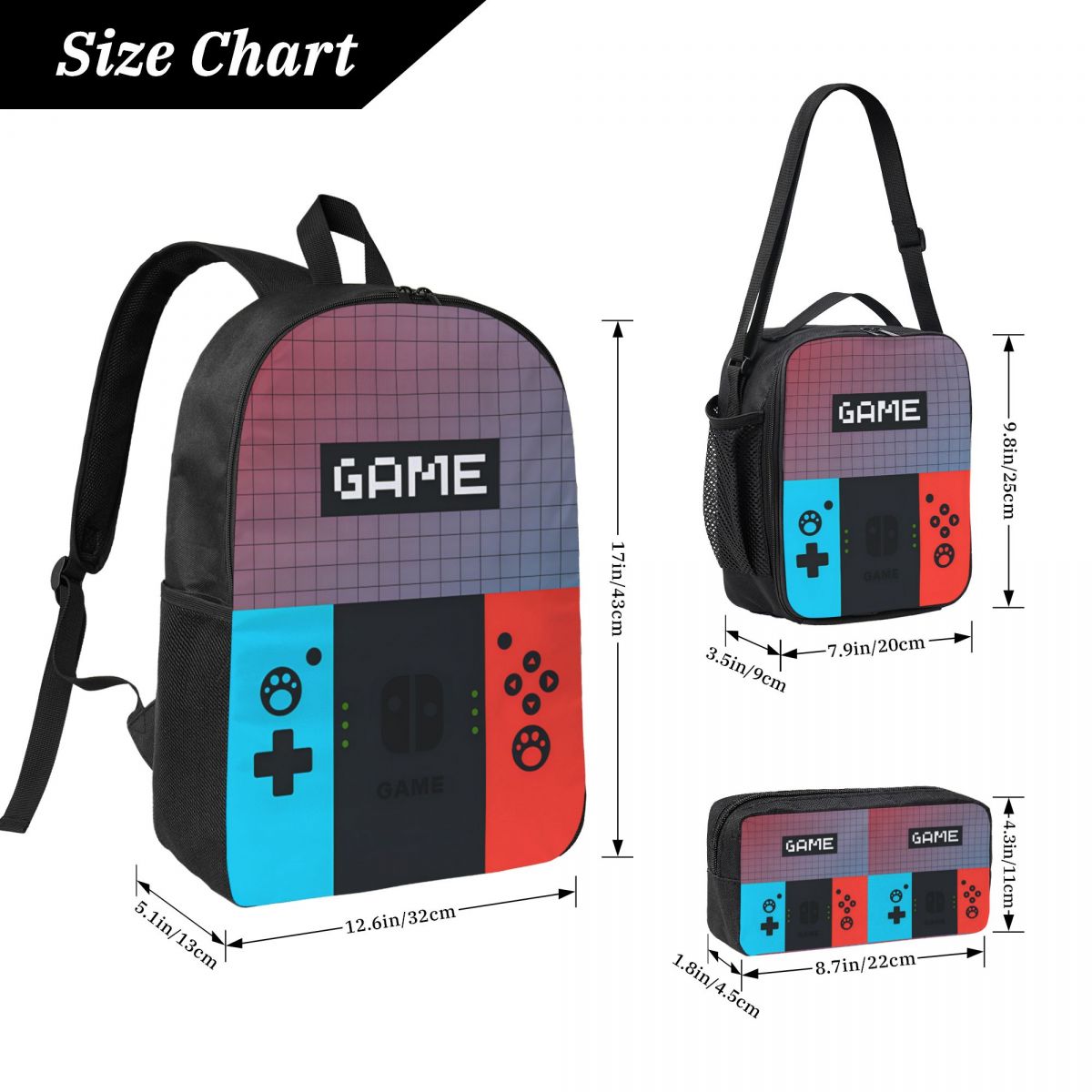 3pecs/set Games Console Backpa - Gaming Console In 90S 评论和价格