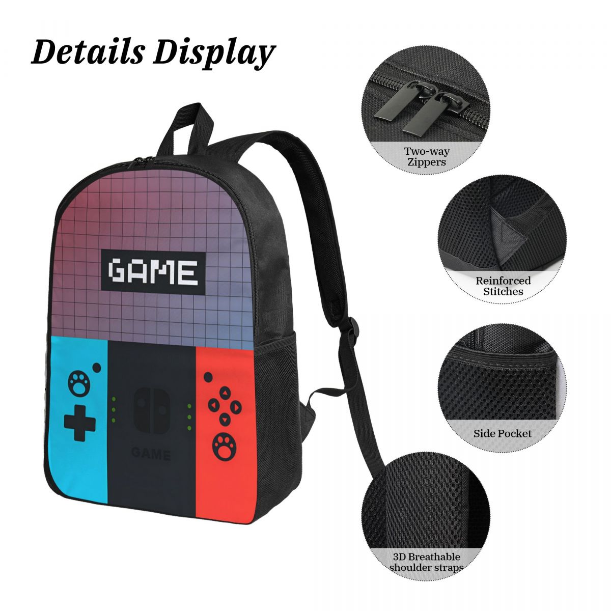 3pecs/set Games Console Backpa - Gaming Console In 90S 评论和价格