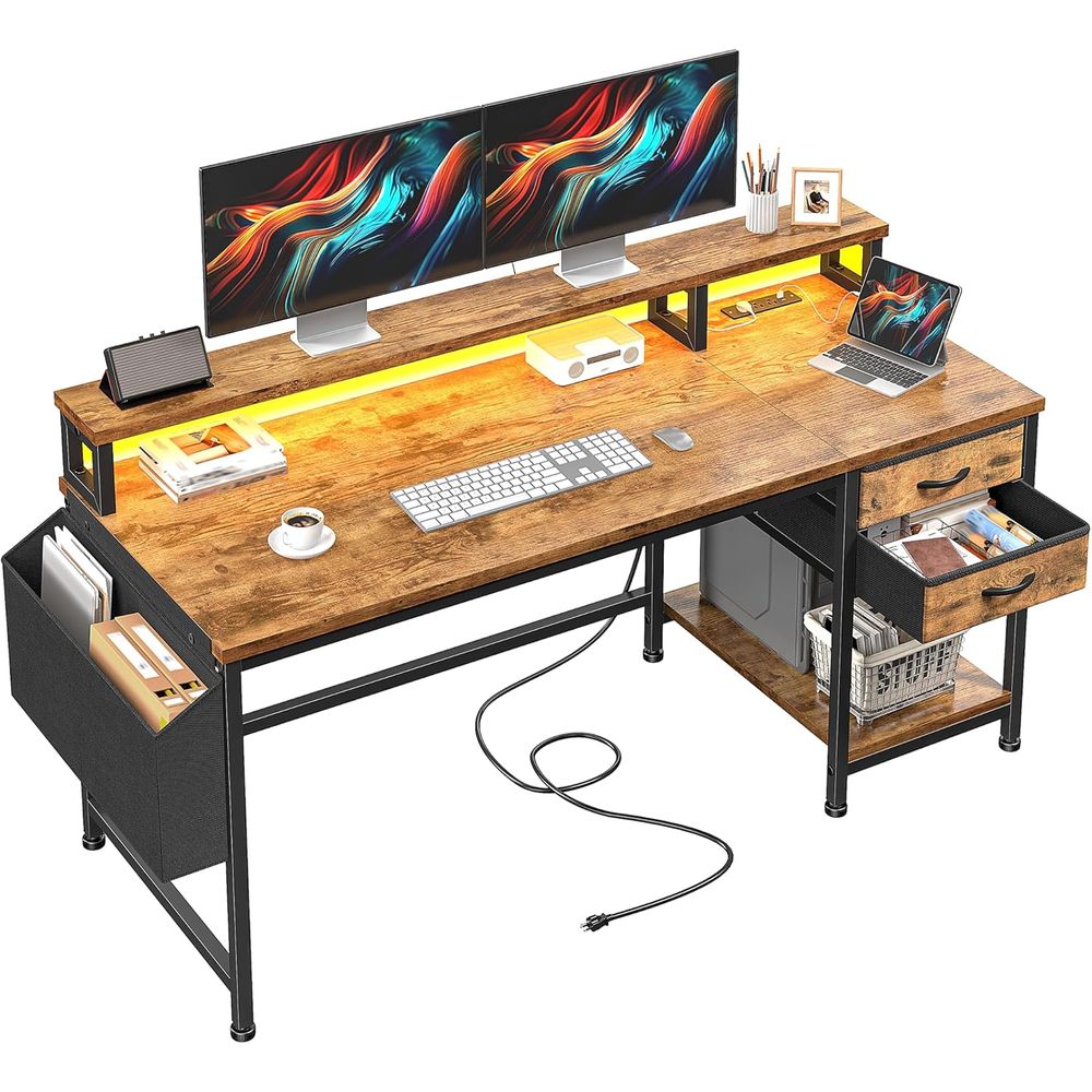 Compact 48 Gaming Desk with Wi - Led Gaming Light Strip 评论和价格