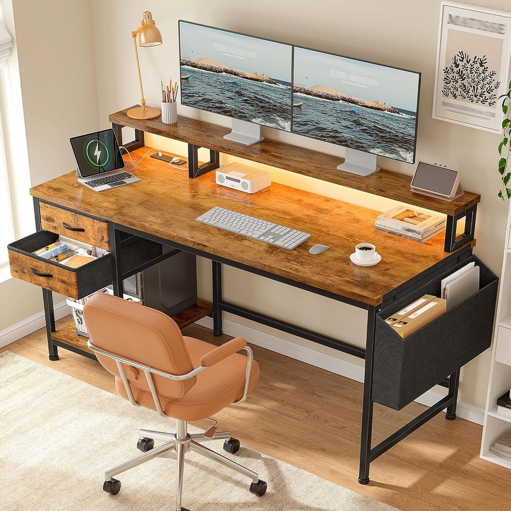 Compact 48 Gaming Desk with Wi - Led Gaming Light Strip 评论和价格