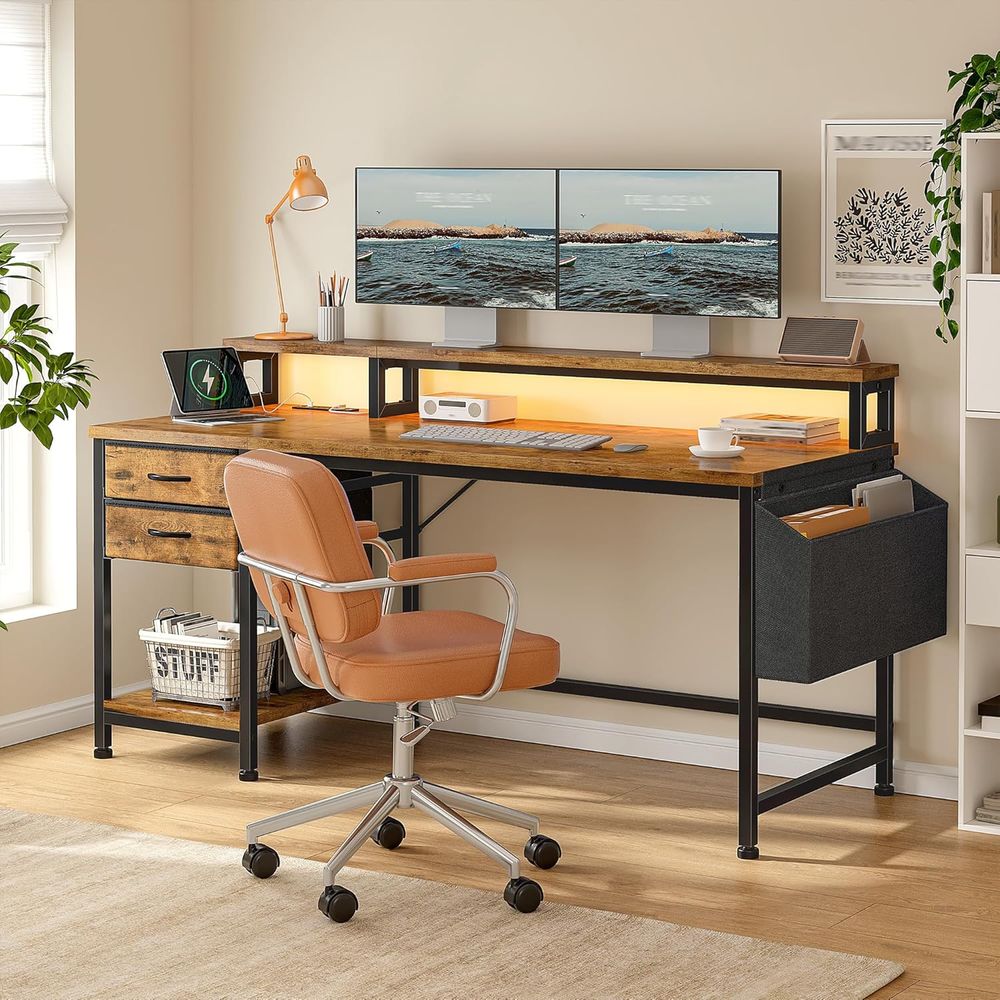 Compact 48 Gaming Desk with Wi - Led Gaming Light Strip 评论和价格
