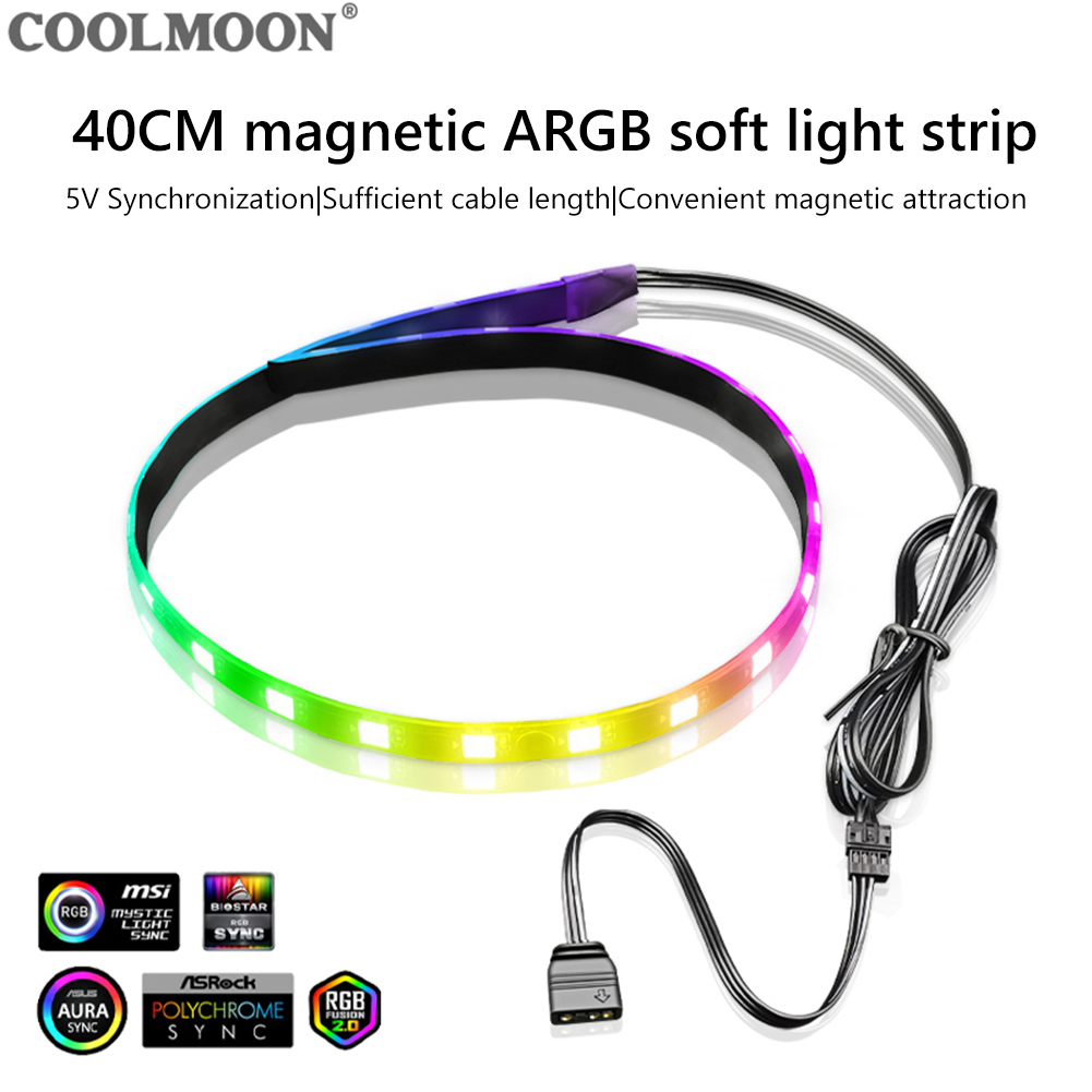 COOLMOON CM-LS40 5V ARGB PC Ca - Led Gaming Light Strip 评论和价格