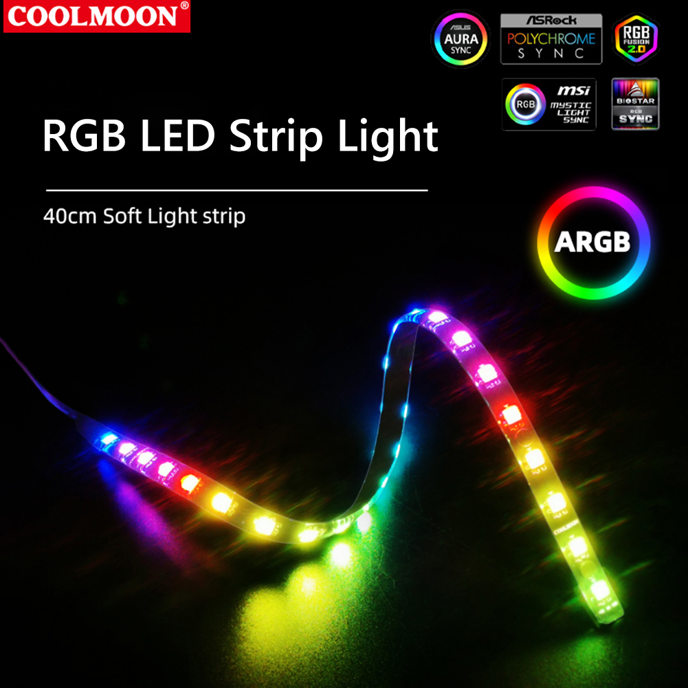 COOLMOON CM-LS40 5V ARGB PC Ca - Led Gaming Light Strip 评论和价格
