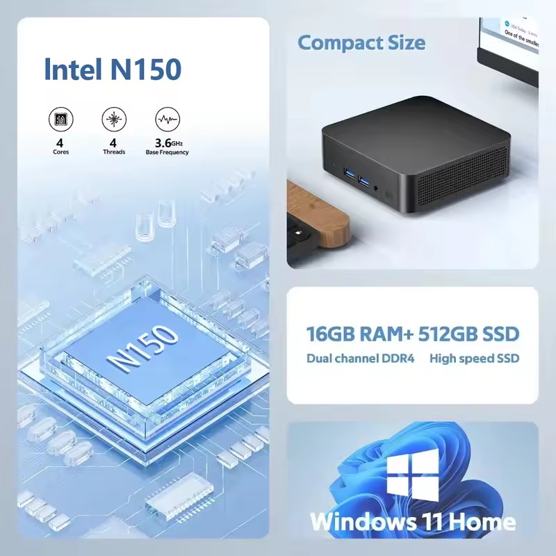 2026 Intel N150 Mini PC Portab - Gaming Console Mini 评论和价格
