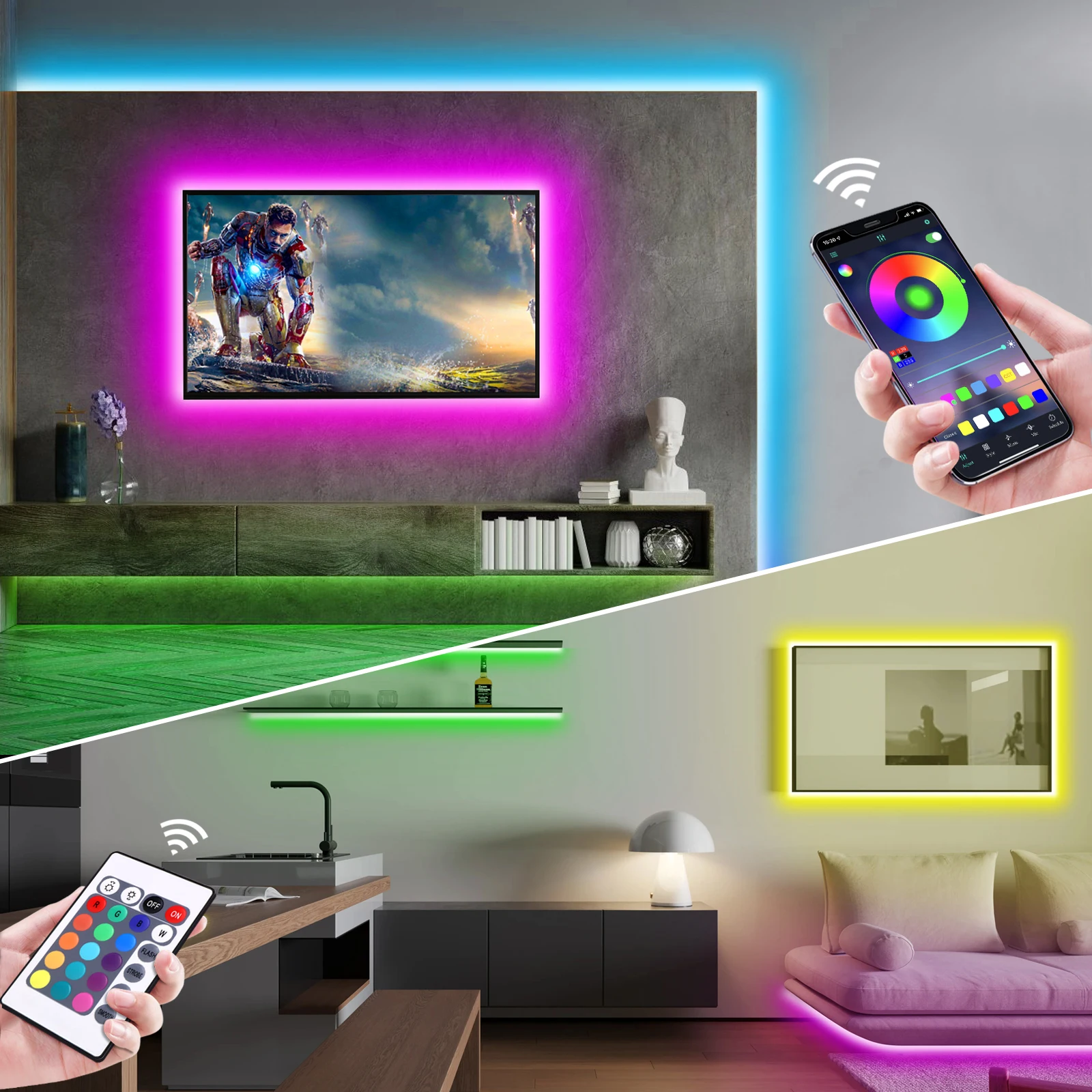 1-5m RGB LED Neon Strip Light  - Led Gaming Light Strip 评论和价格